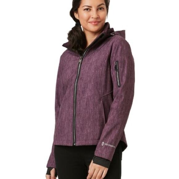 FREE COUNTRY Women's Freeform Hooded Jacket, NWT M thumb holes - Picture 2 of 5